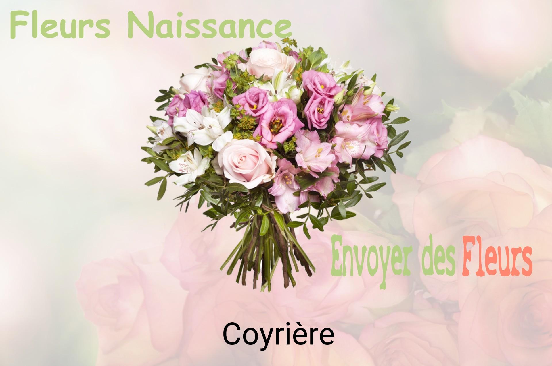 Bouquet de fleurs de naissance livré à Coyrière